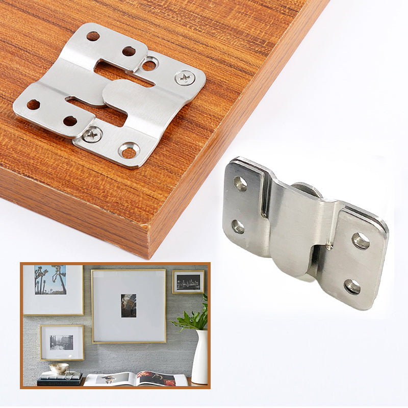Unisex Stainless Steel Interlock Hanging Buckle Flush Mount Bracket