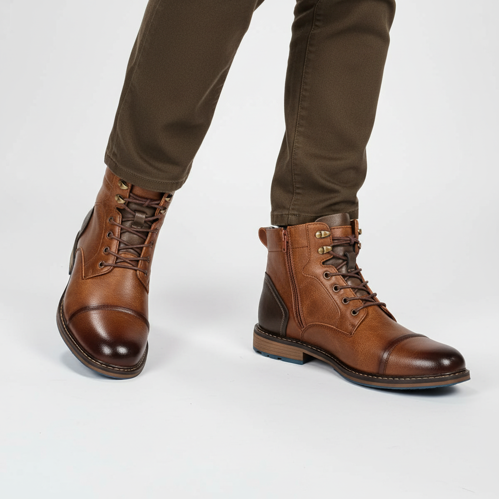 Vintage-Style Ankle Boots