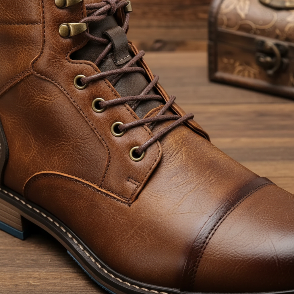 Vintage-Style Ankle Boots