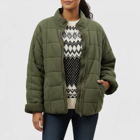 Women's Quilted Bomber Jacket