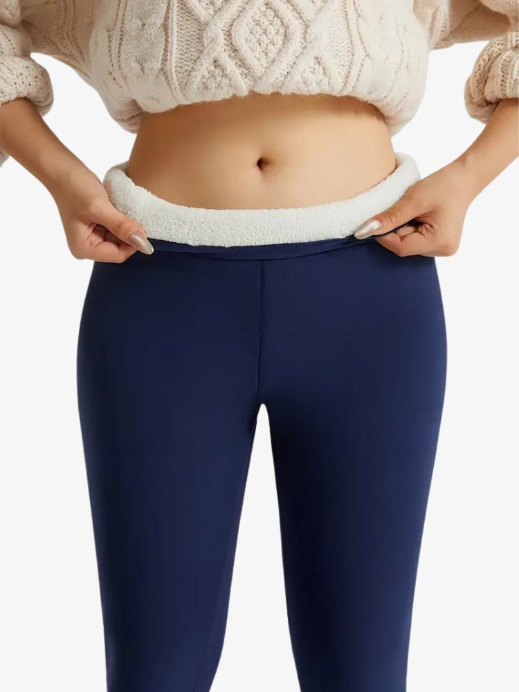 Warm Women's Sports Leggings with High Waist – Fleece Thermal Leggings for Winter Activities