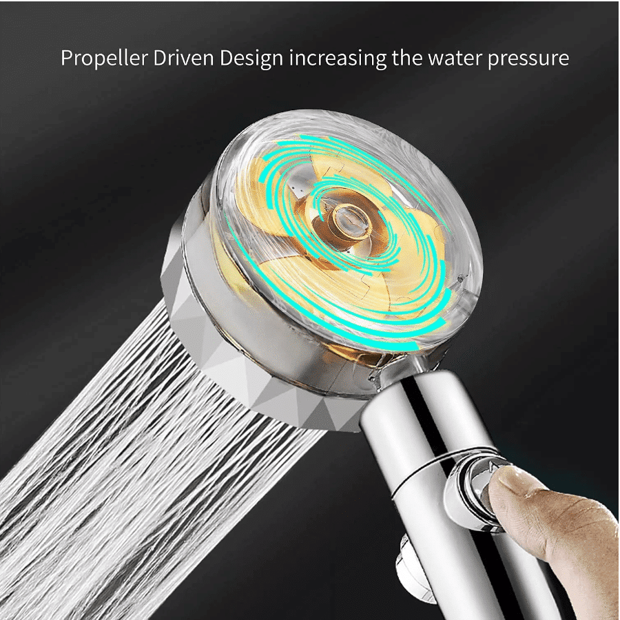 Water-Saving Shower Head with High Pressure - 360° Adjustable Rotating Design - Up to 40% Water Saving