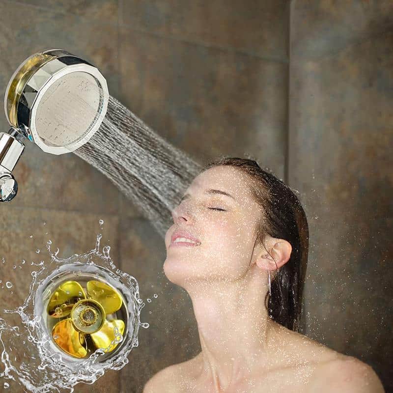 Water-Saving Shower Head with High Pressure - 360° Adjustable Rotating Design - Up to 40% Water Saving