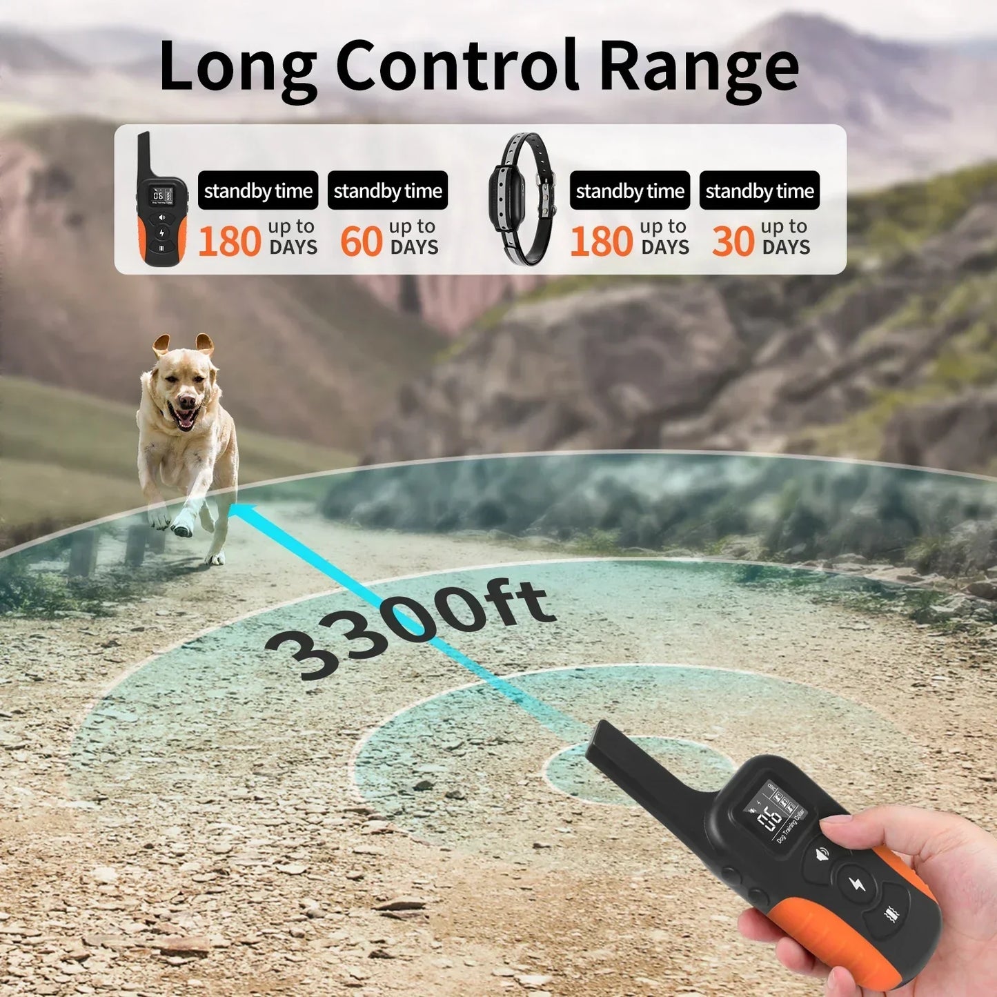 Waterproof Remote Dog Training Collar with Shock & Beep
