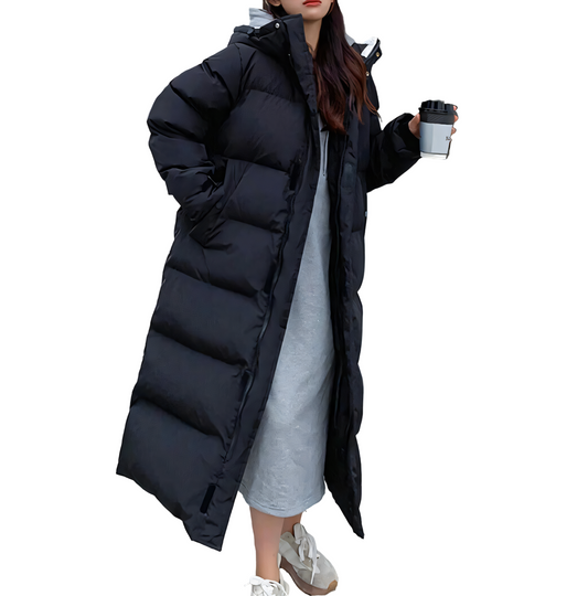 Wind-Resistant Long Down Jacket