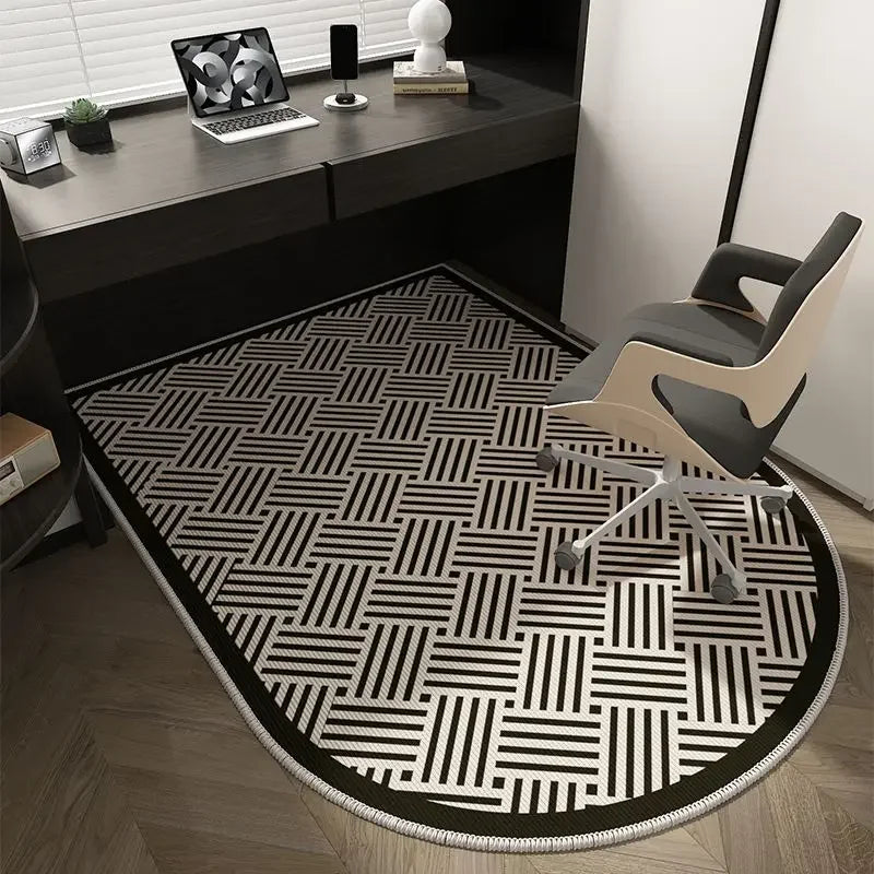 Winnie Geometric Office Chair Mat – Soft Washable Non-Slip Design