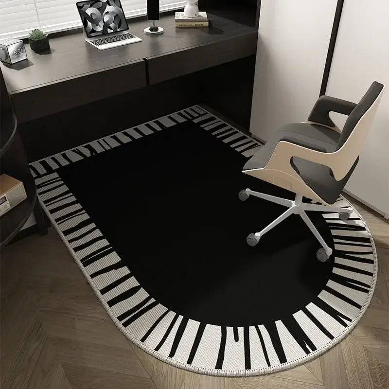 Winnie Geometric Office Chair Mat – Soft Washable Non-Slip Design