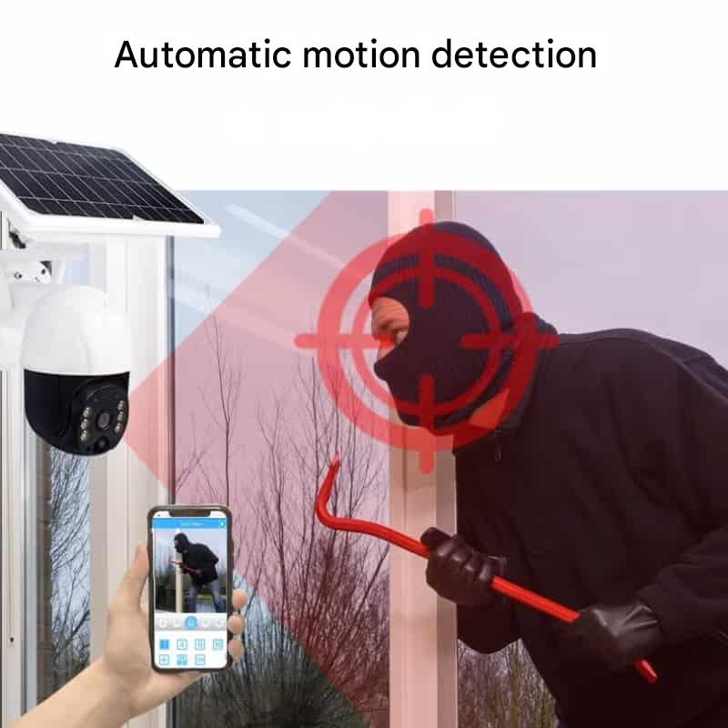 Wireless 4K Security Camera with Solar and Dual Lens