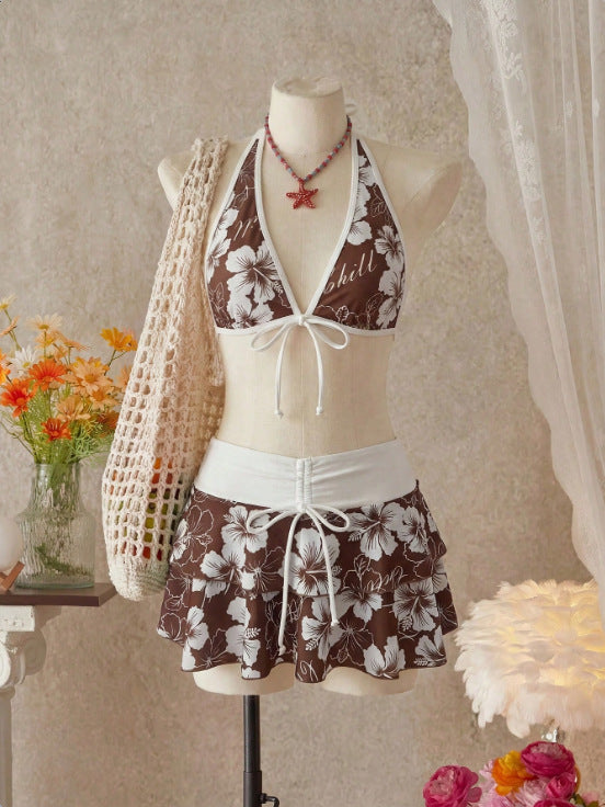 Women's Bikini Set with Skirt