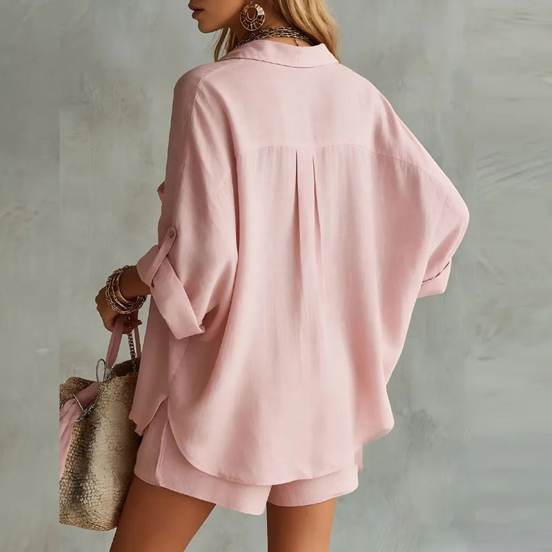 Women's Button-Down Loungewear Set