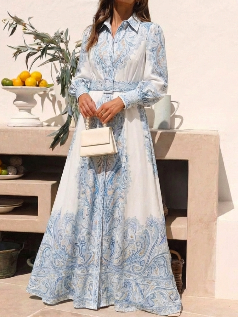 Women's Button-Down Maxi Shirt Dress