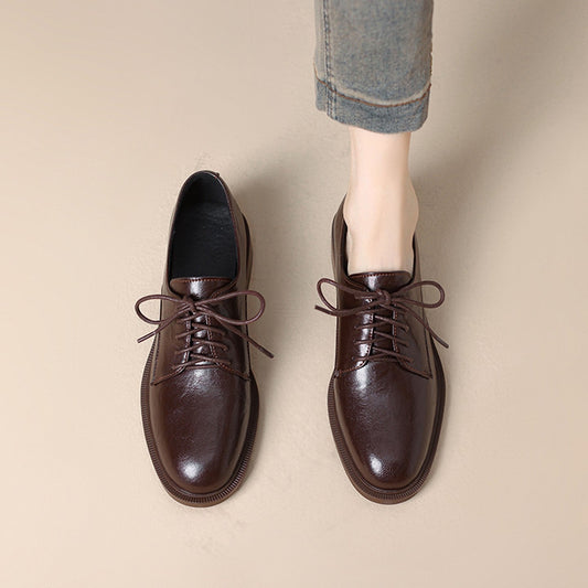 Women's Classic Leather Lace-Up Shoes