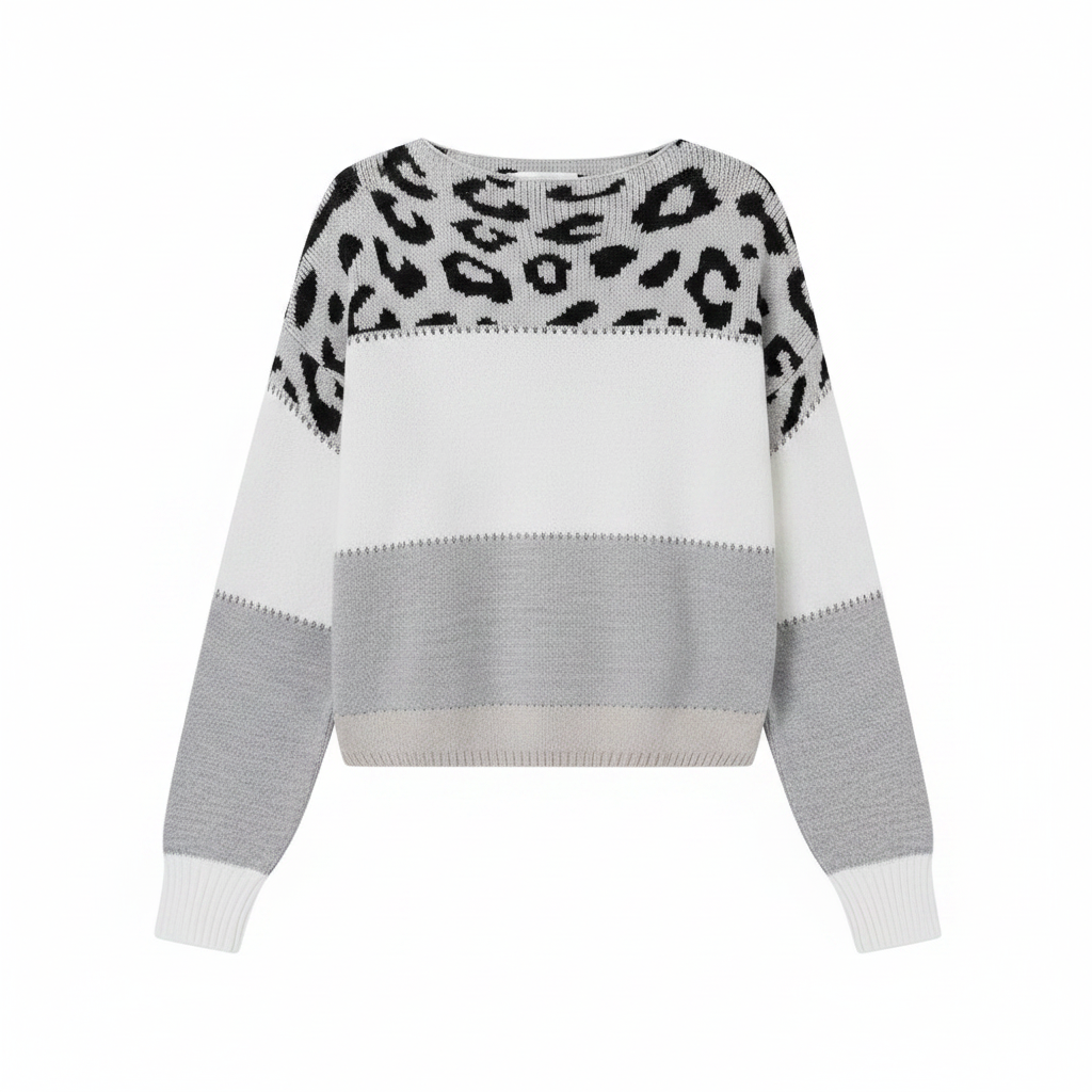 Women's Elegant V-Neck Knit Sweater – Fine-Knit Pullover