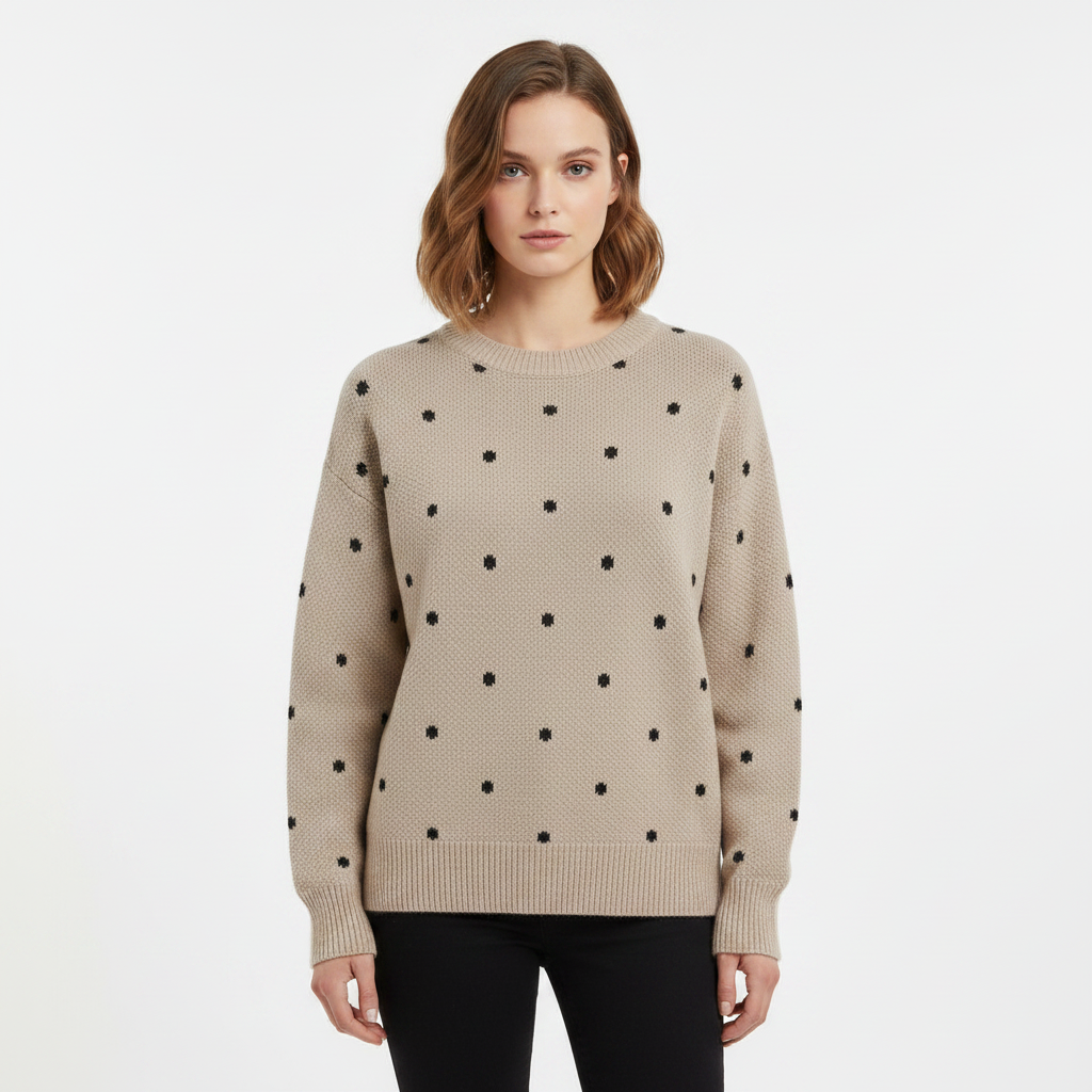 Women's Elegant V-Neck Knit Sweater – Soft and Stylish Pullover