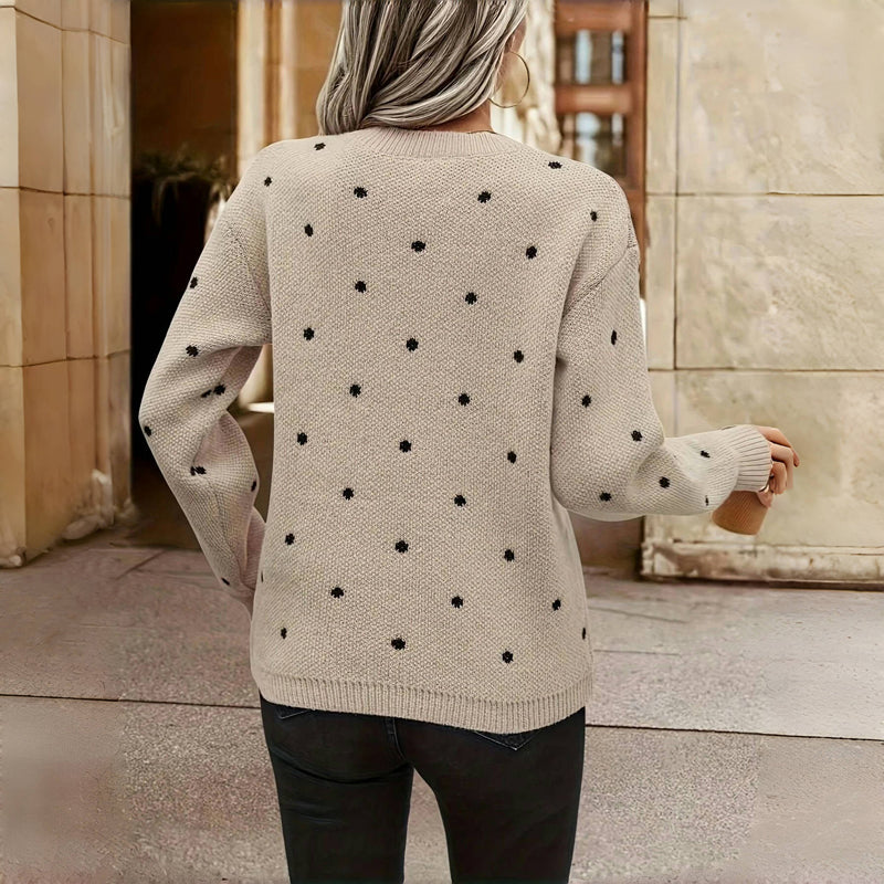 Women's Elegant V-Neck Knit Sweater – Soft and Stylish Pullover