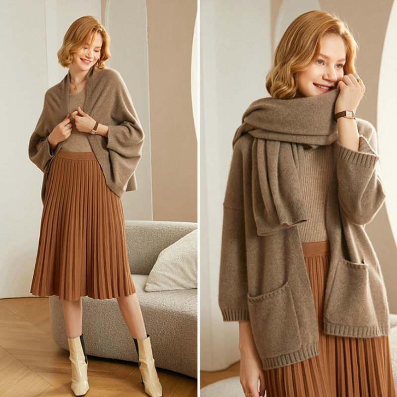 Women's Elegant Warm Soft Knit Shawl Wrap