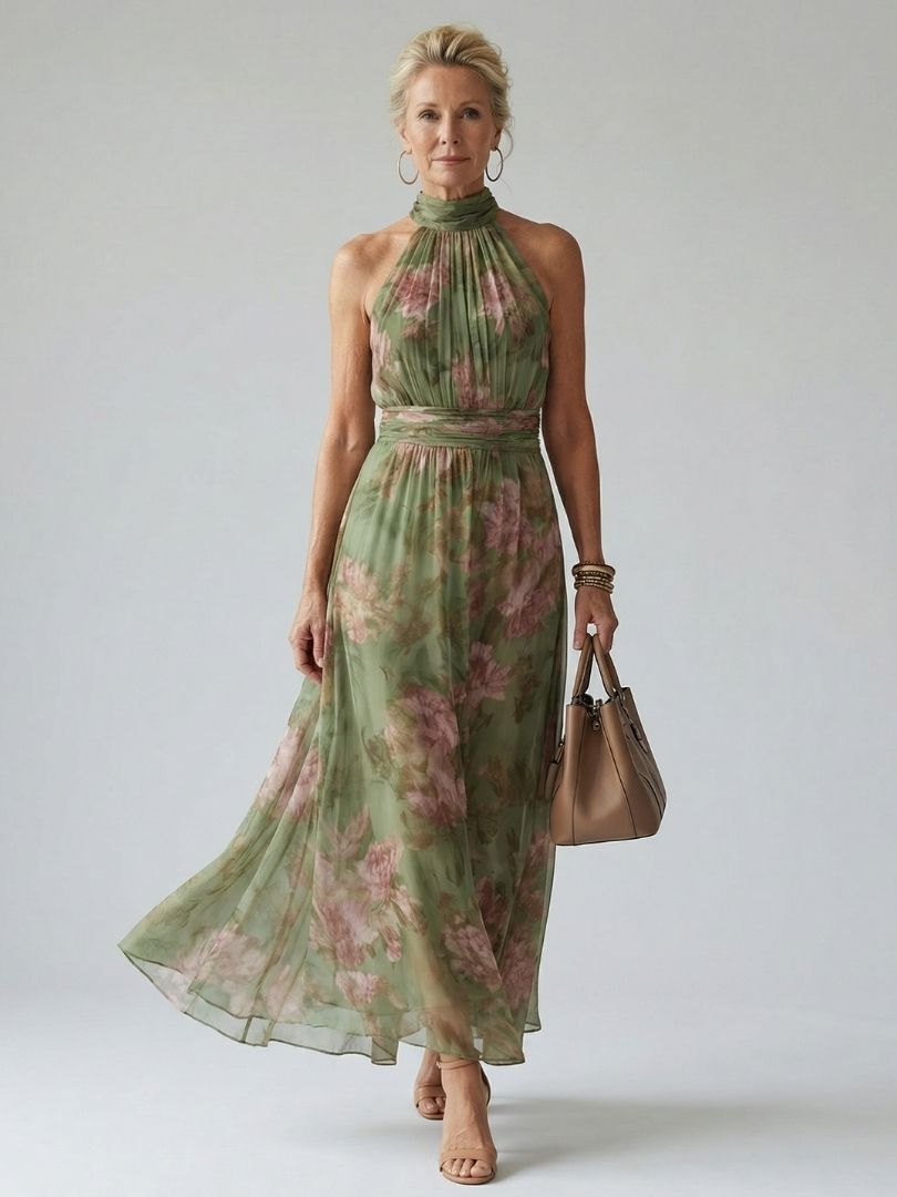 Women's Halter Maxi Dress