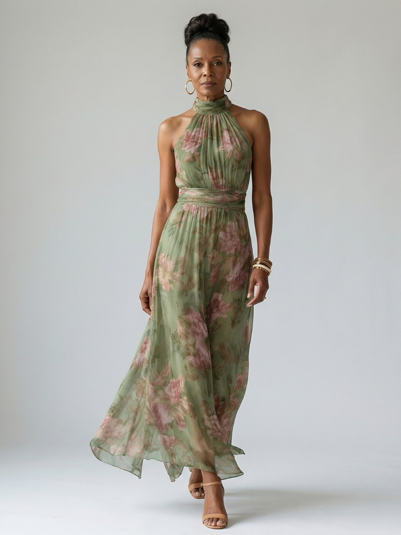 Women's Halter Maxi Dress