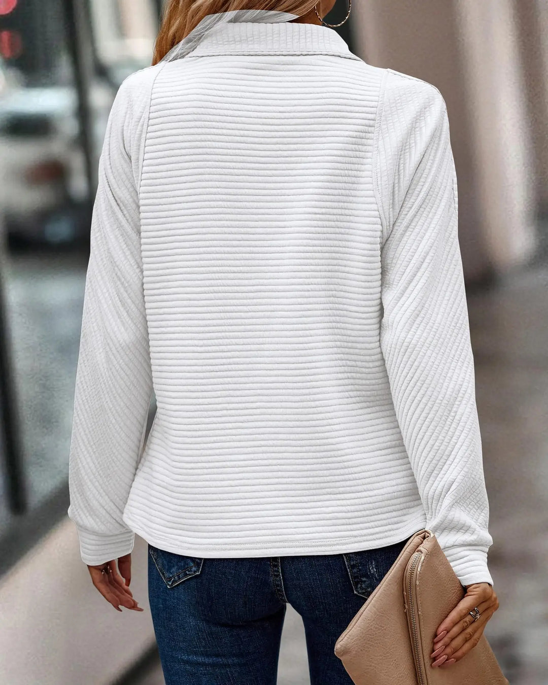 Women's High Neck Zip Sweater