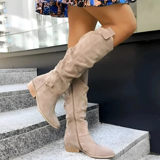 Women's Leather or Suede Boots - Timeless Design, Comfortable and Winter-Ready