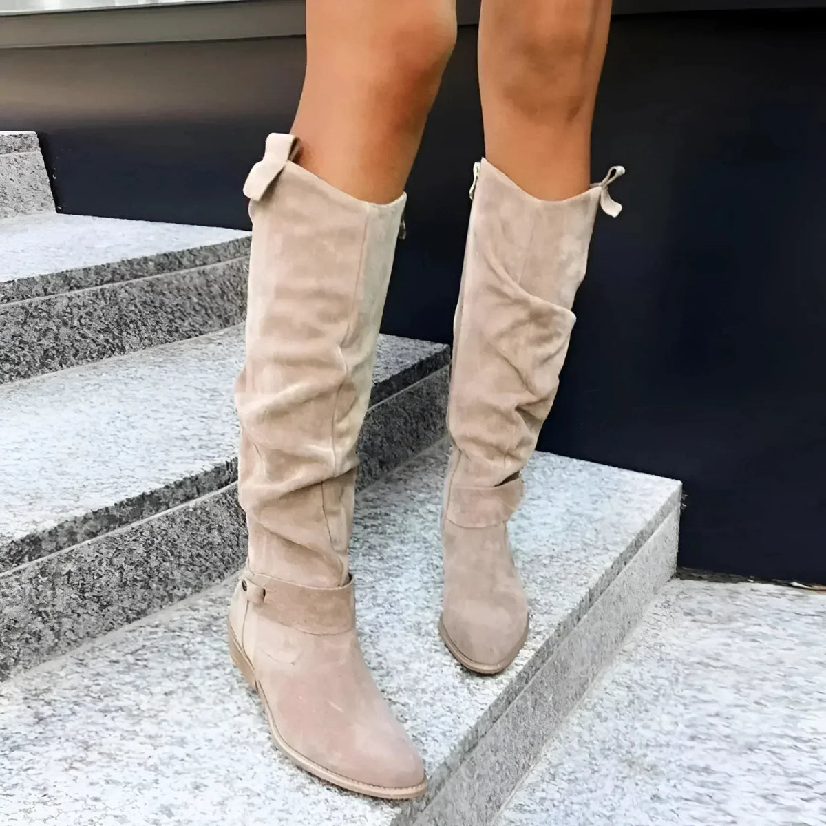 Women's Leather or Suede Boots - Timeless Design, Comfortable and Winter-Ready