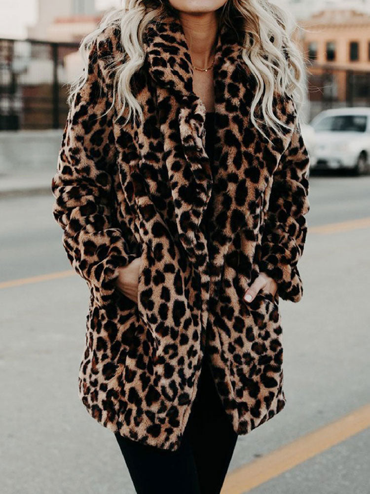 Women's Leopard Print Winter Coat