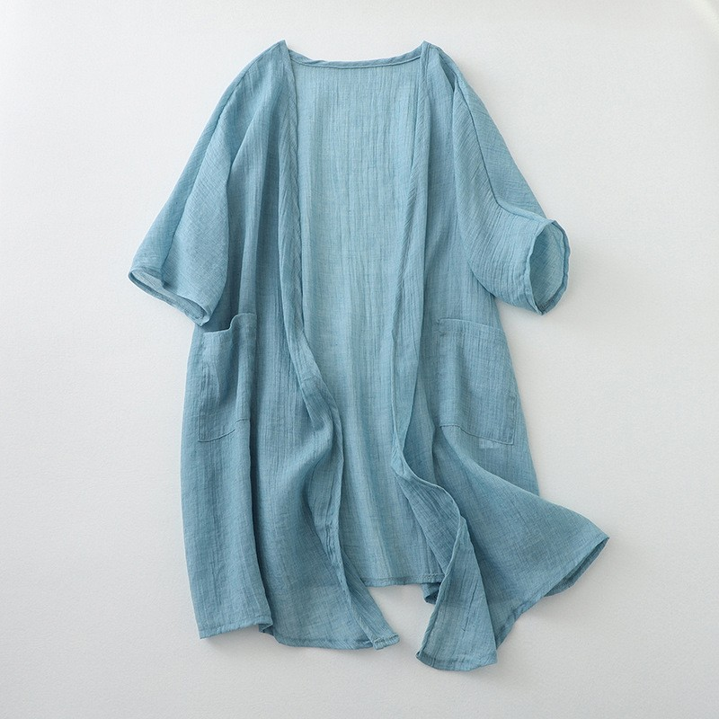 Women's Lightweight Open-Front Cardigan with Pockets