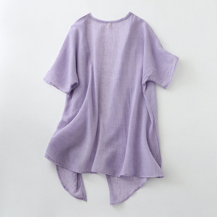 Women's Lightweight Open-Front Cardigan with Pockets
