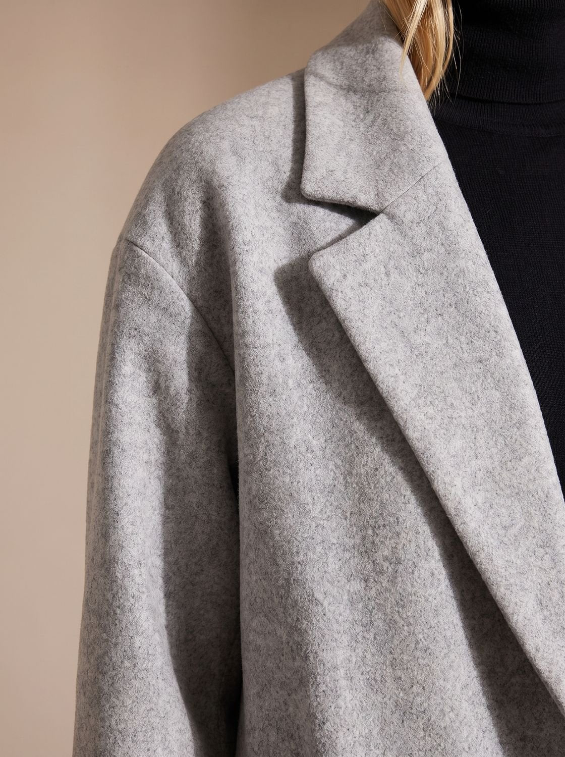 Women's Long Tailored Relaxed Double-Breasted Winter Coat