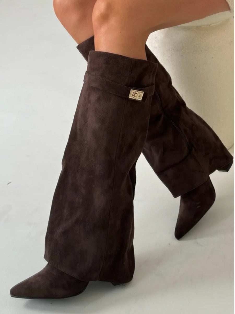 Women's Luxury Suede Over-the-Knee Boots