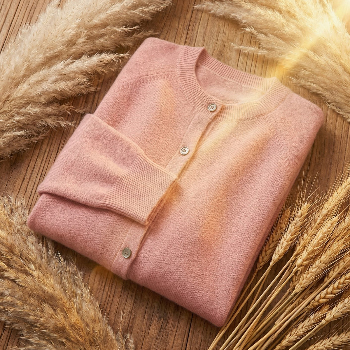 Women's Merino Wool Long-Sleeve Button-Up Cardigan