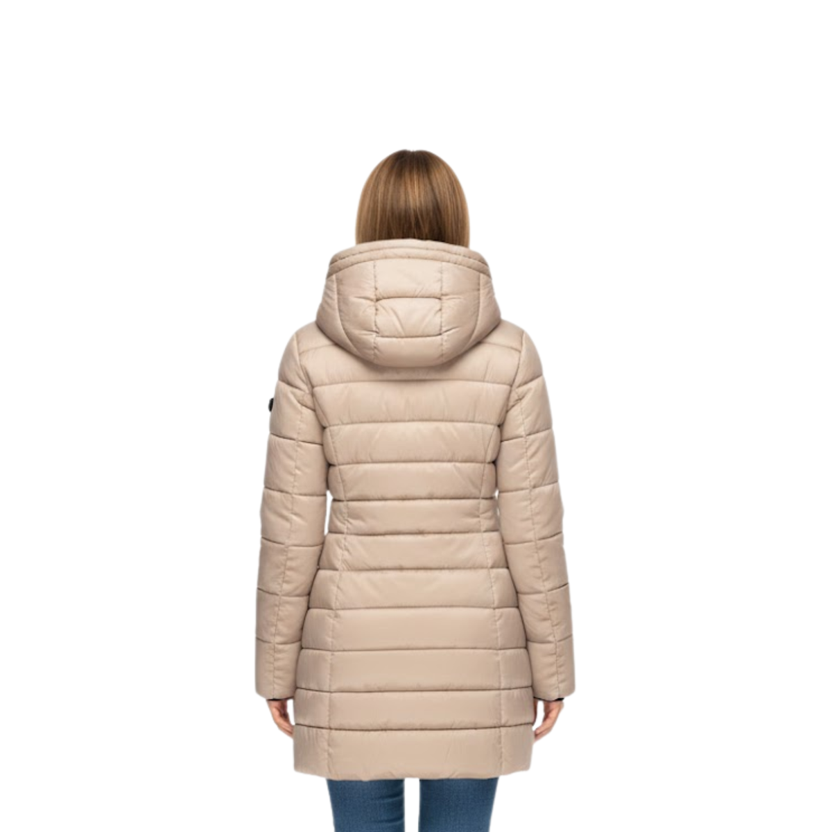 Women's Mid-Length Hooded Quilted Parka - Warm Winter Coat