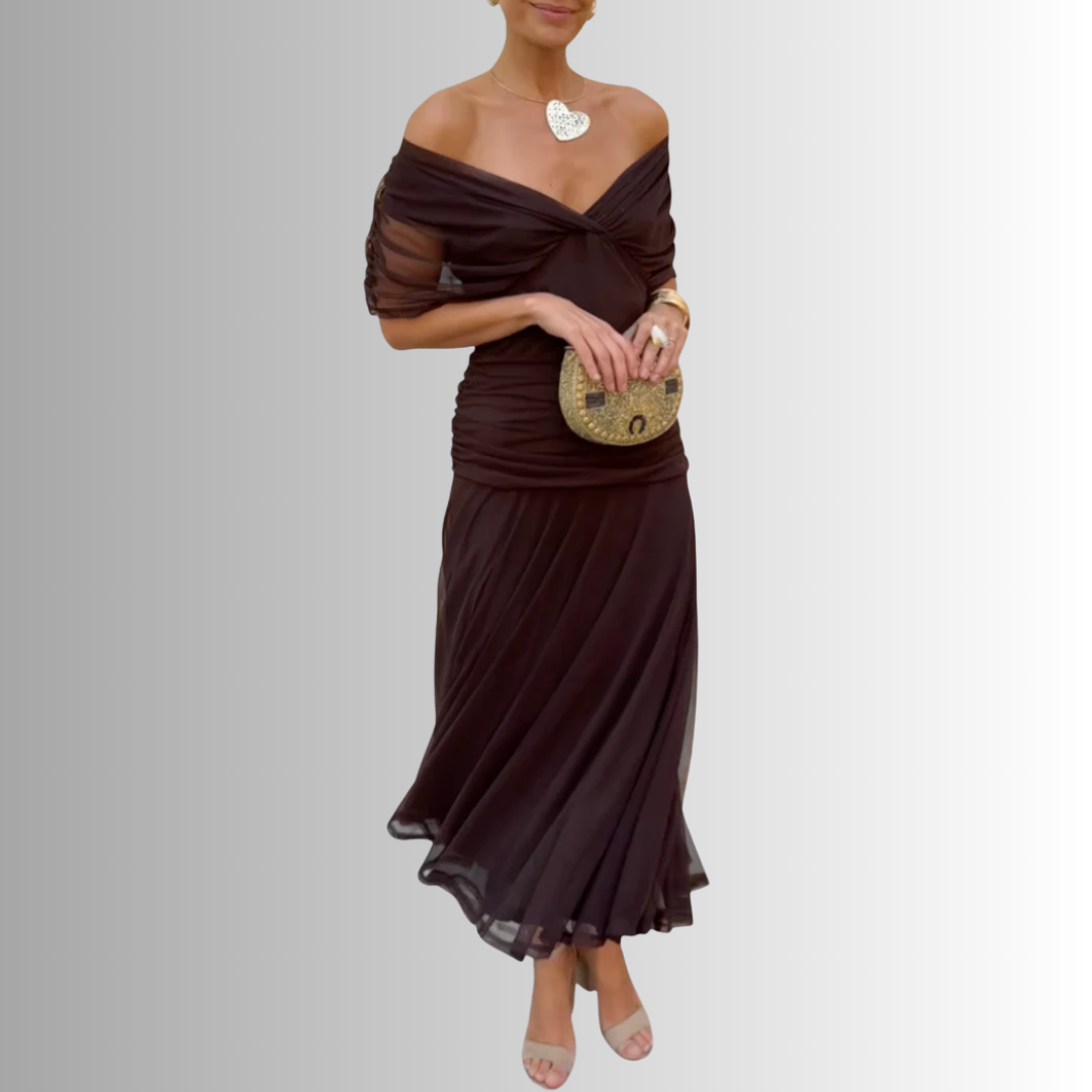 Women's Off-Shoulder Bodycon Maxi Dress