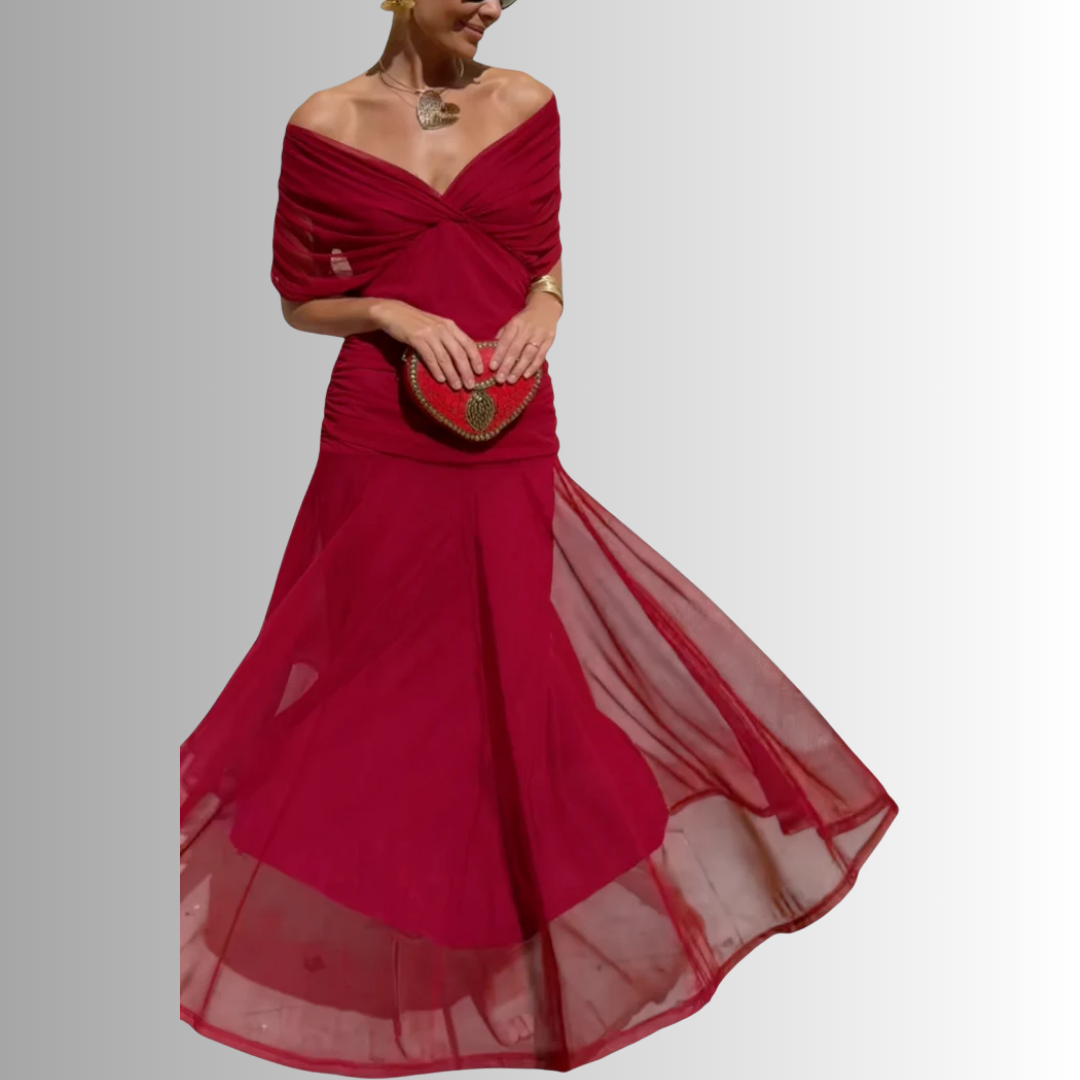 Women's Off-Shoulder Bodycon Maxi Dress