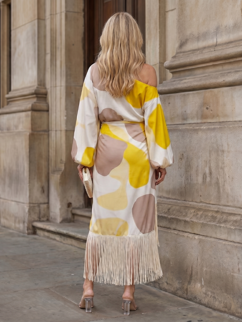 Women's Off-Shoulder Wrap Maxi Dress