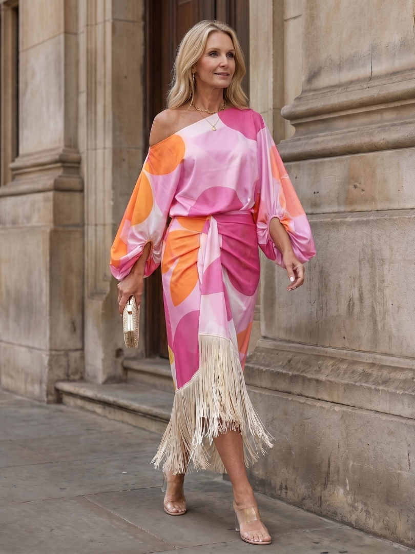 Women's Off-Shoulder Wrap Maxi Dress