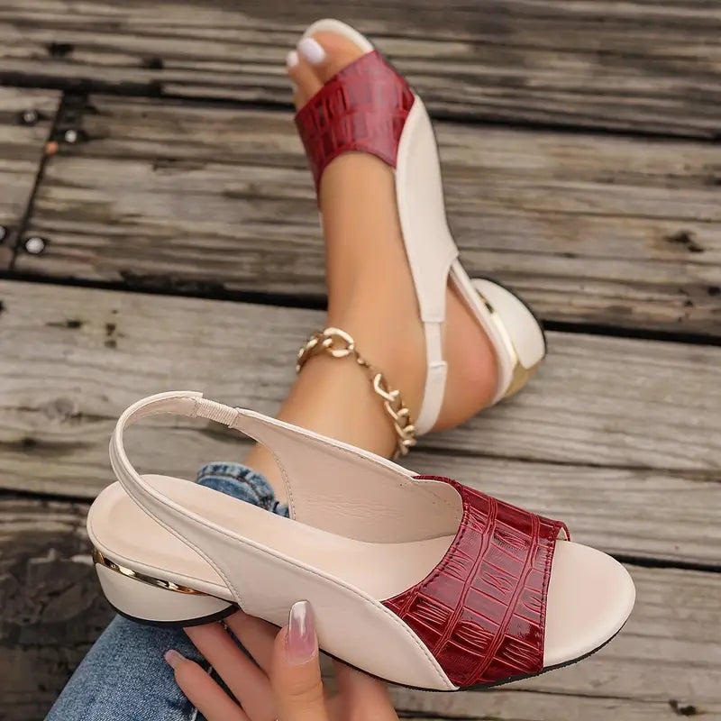 Women's Orthopedic Embossed Slingback Sandals