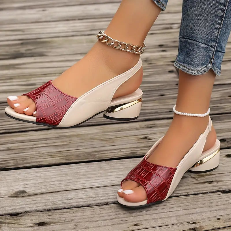 Women's Orthopedic Embossed Slingback Sandals
