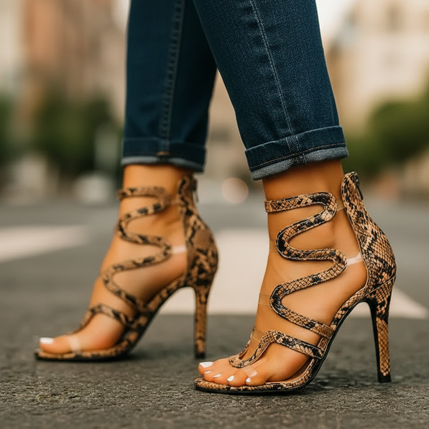 Women's Orthopedic Strappy Stiletto Heels