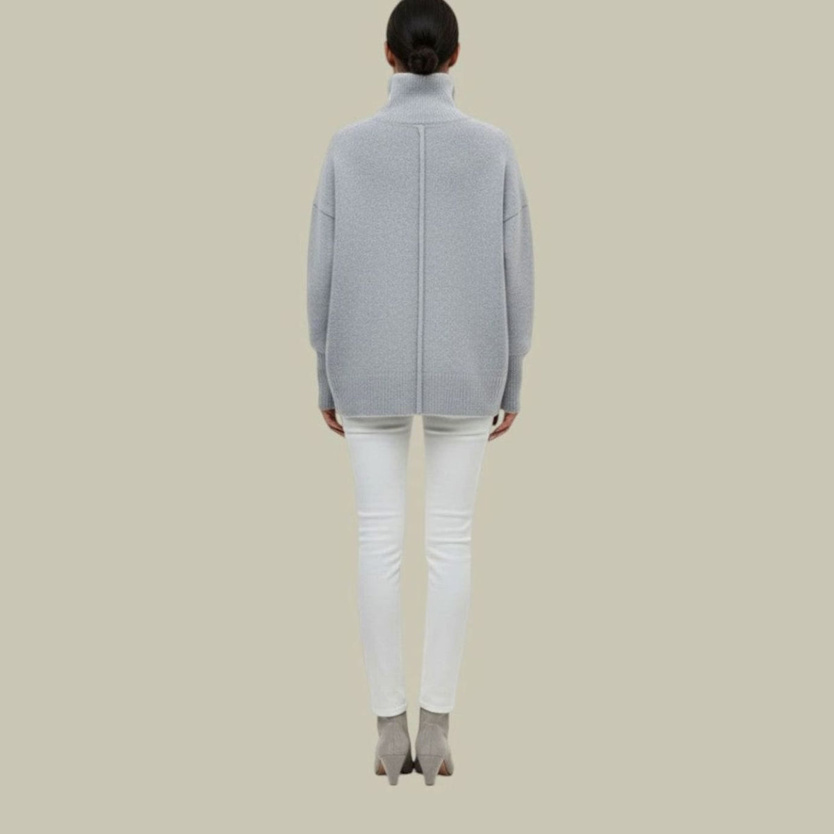 Women's Oversized Loose Fit Cozy Turtleneck Knit Sweater
