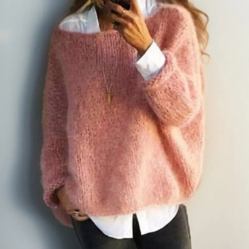 Women's Oversized Mohair-Blend Knit Sweater