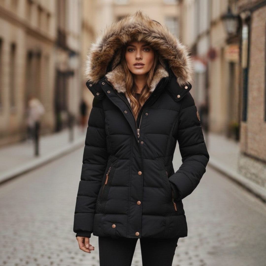 Women's Puffer Jacket with Hood