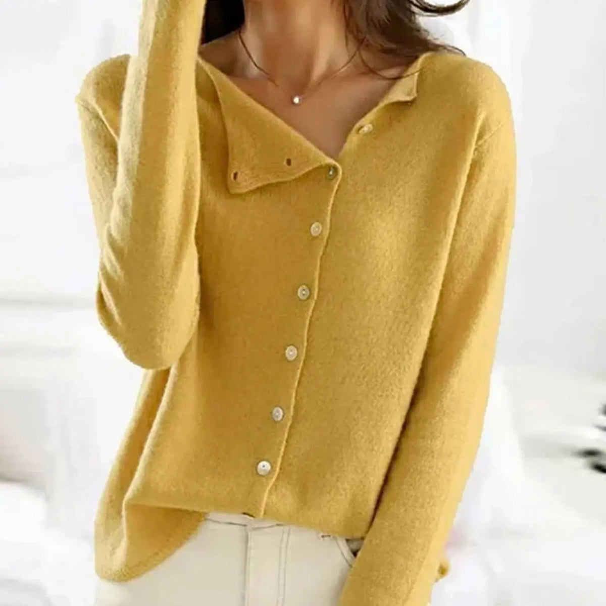 Women's Relaxed Fit Button-Front Knit Cardigan