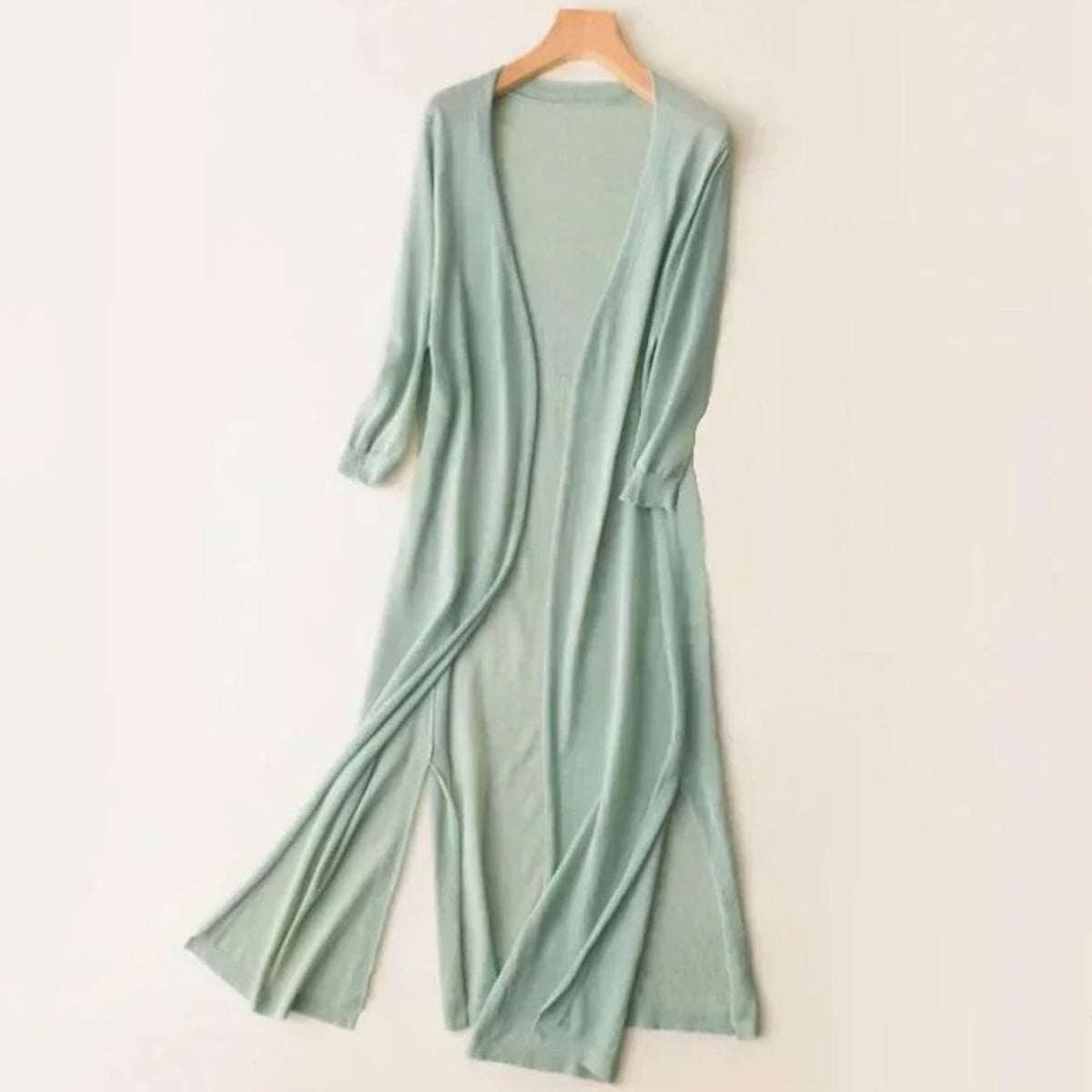 Women's Relaxed Open-Front Lightweight Knit Long Cardigan