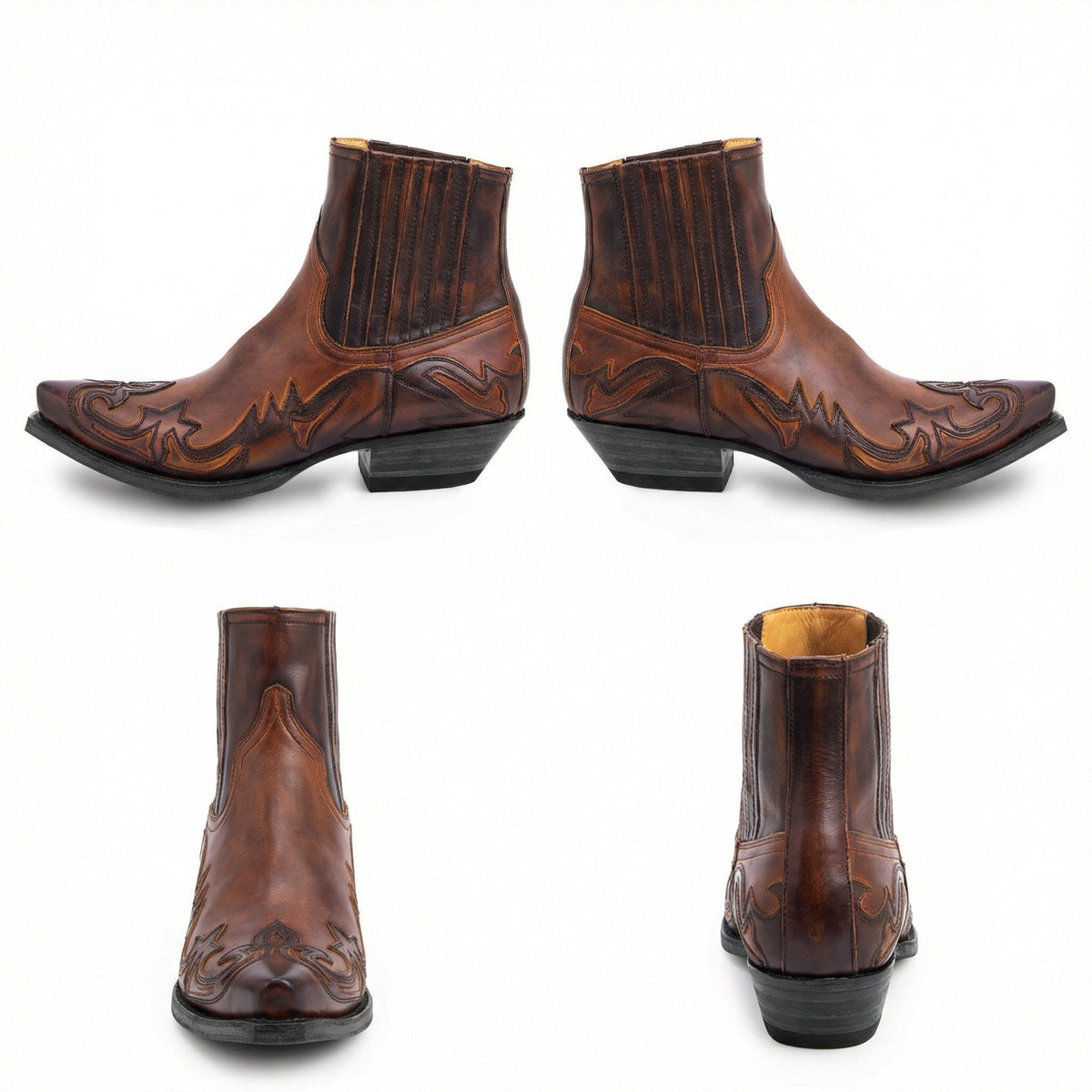 Women's Rugged Maverick Leather Western Ankle Boots