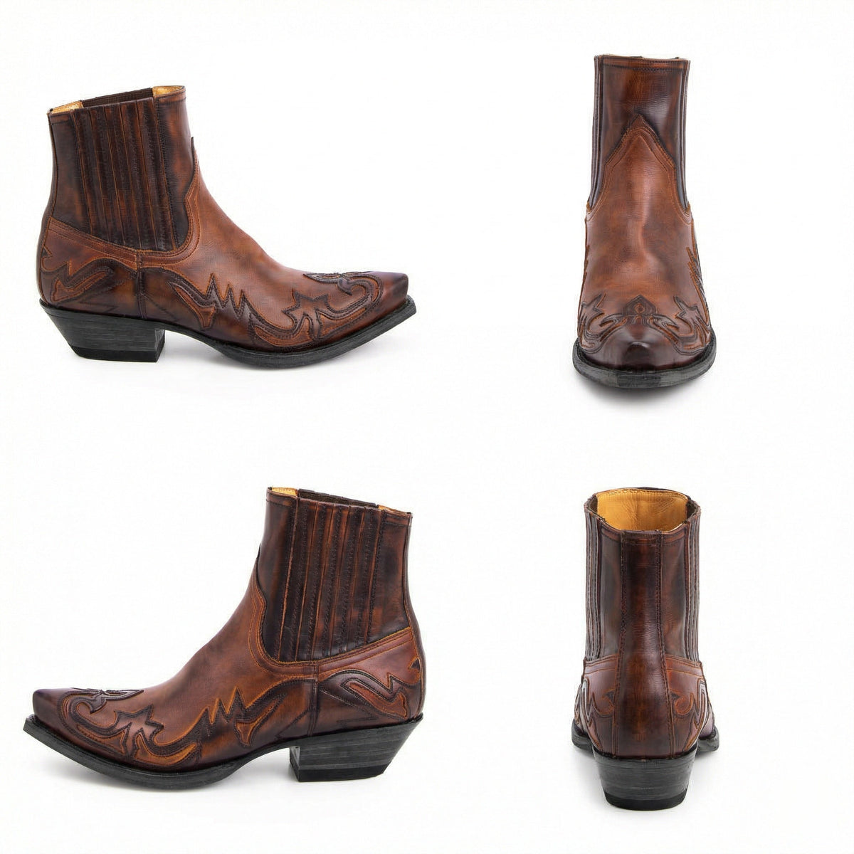 Women's Rugged Maverick Leather Western Ankle Boots