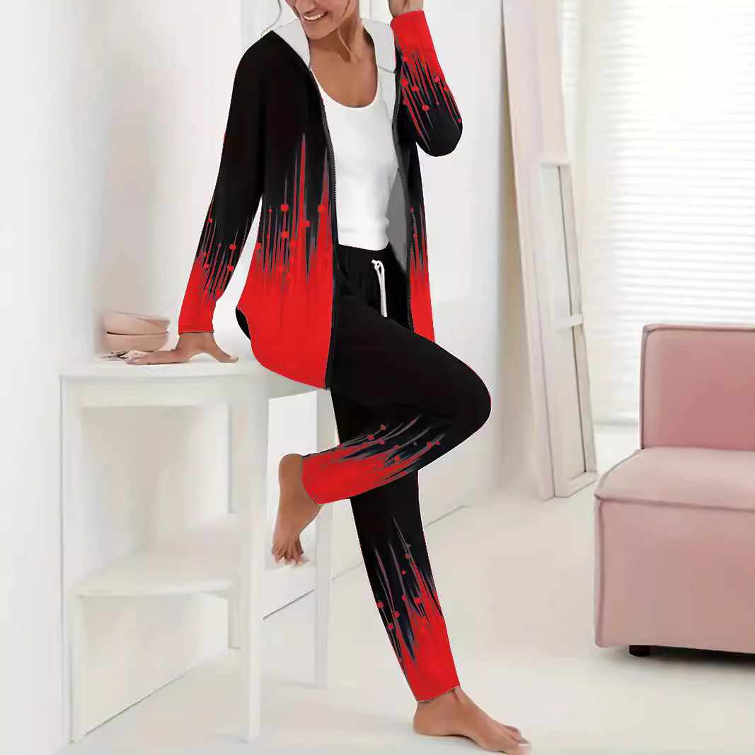 Women's Sporty Tracksuit with Modern Gradient Details