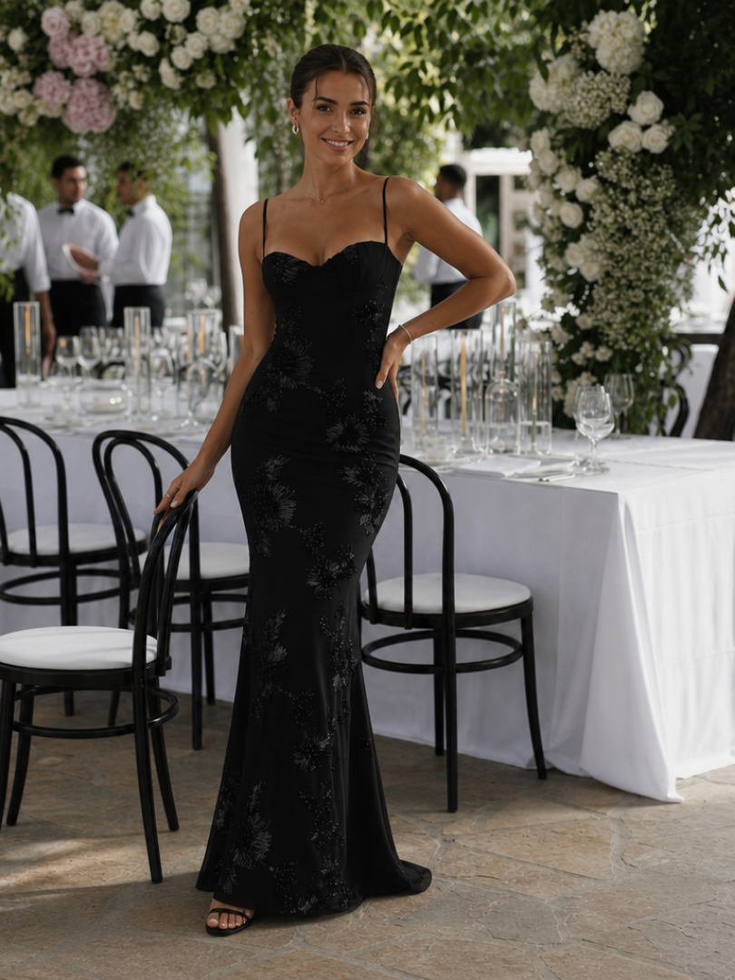 Women's Sweetheart Bodycon Maxi Dress
