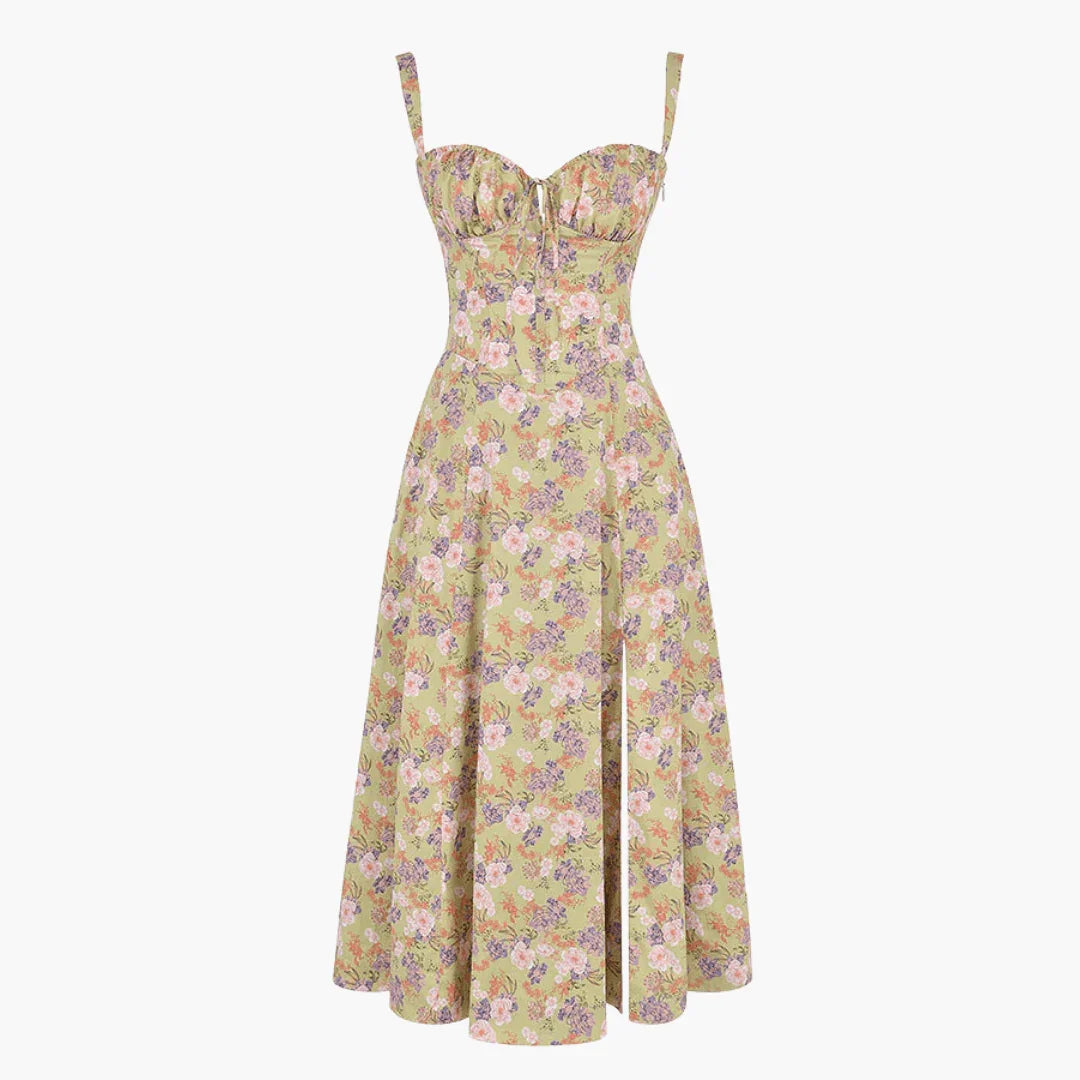 Women's Sweetheart Fit-and-Flare Midi Dress