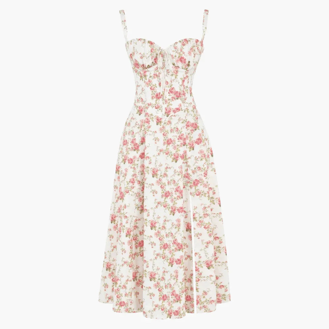 Women's Sweetheart Fit-and-Flare Midi Dress